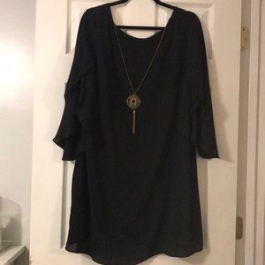 AB Studio Black Dress with Necklace